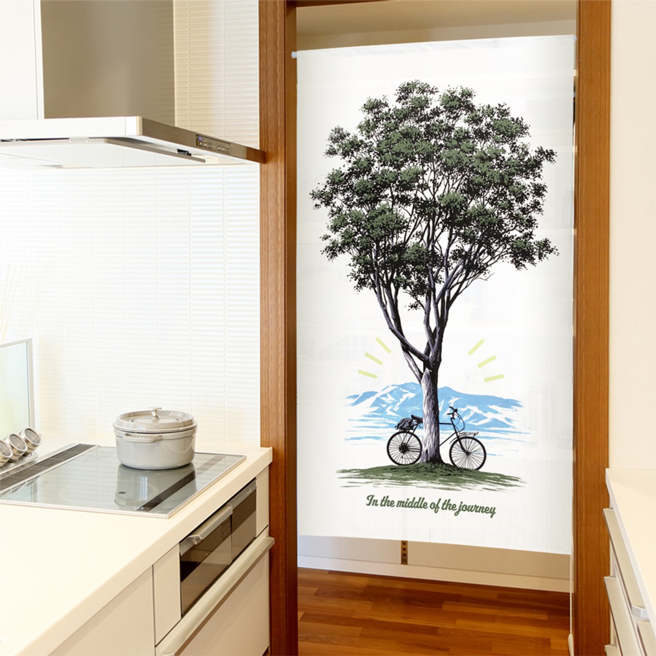 【受注生産】 のれん  In the middle of the journey  幅85ｘ丈150cm