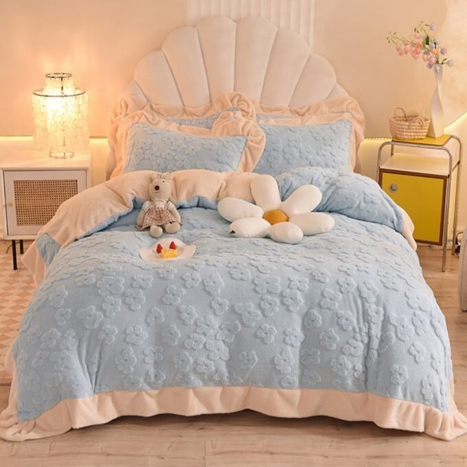 【新品】 Artena ルネッタ　ベッドスカート　セミダブル　ブルー 新品】 Artena ルネッタ ベッドスカート セミダブル ブルー 【公式通販】