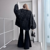 MOKE MOKE shaggy over knit CD/black