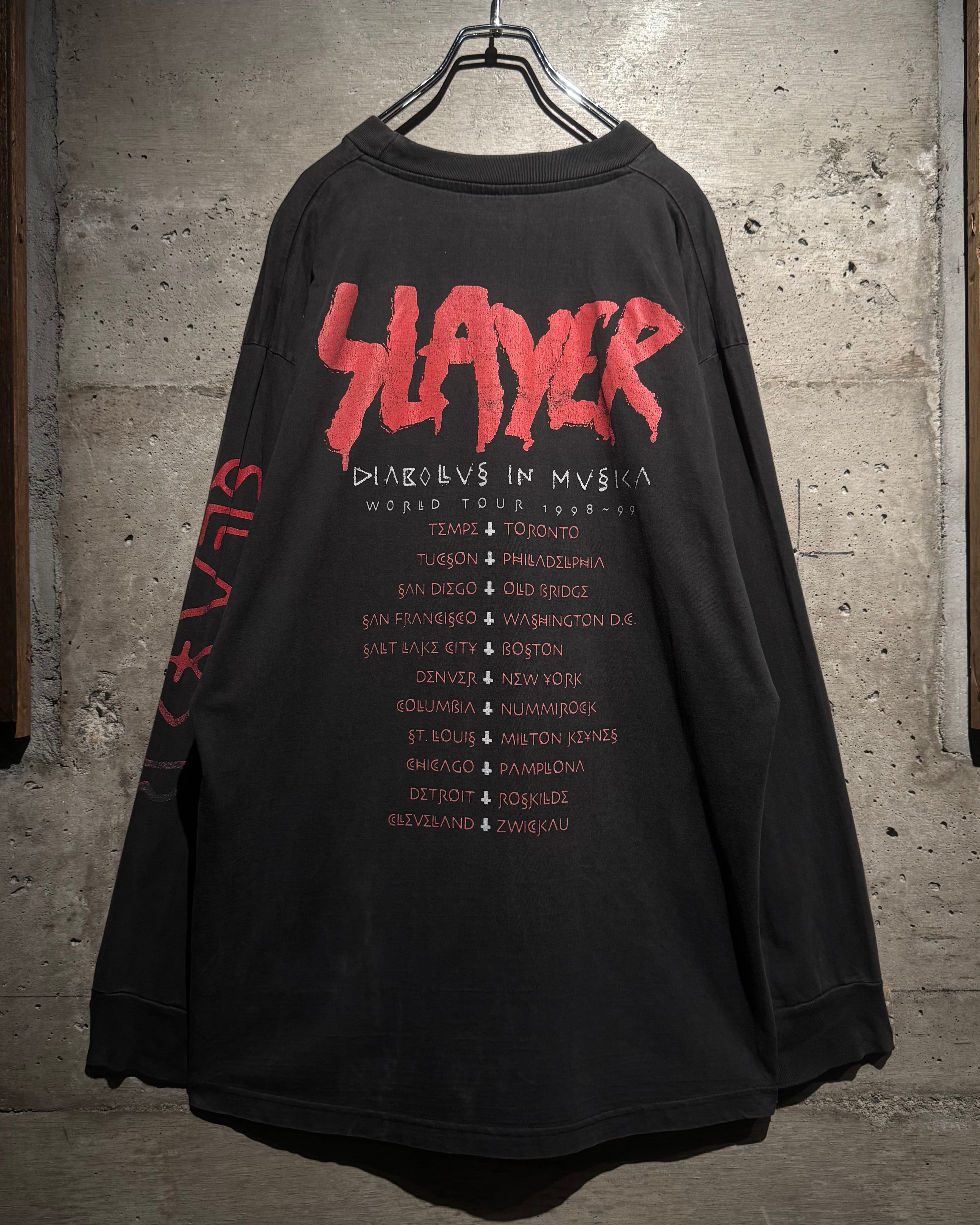 SLAYER vintage ロングT Diabolus In Musica Caka】90's “SLAYER” “Diabolus in Musica” World Tour Vintage L/S T
