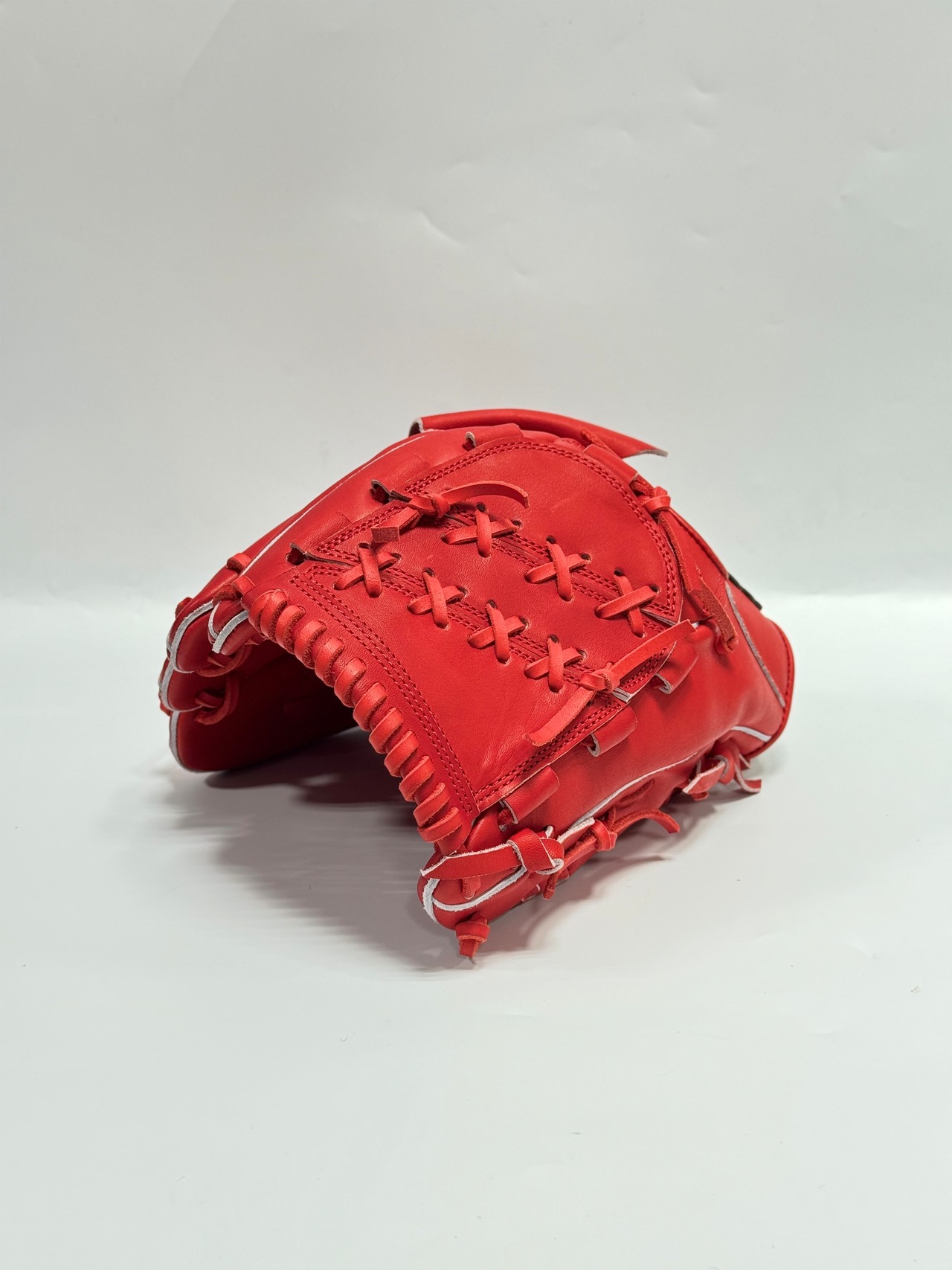 ごりら印の野球道具　限定硬式グラブ　高校野球対応　SKRｰ20型　左投げ用　レッドオレンジ×レッドオレンジ・画像4