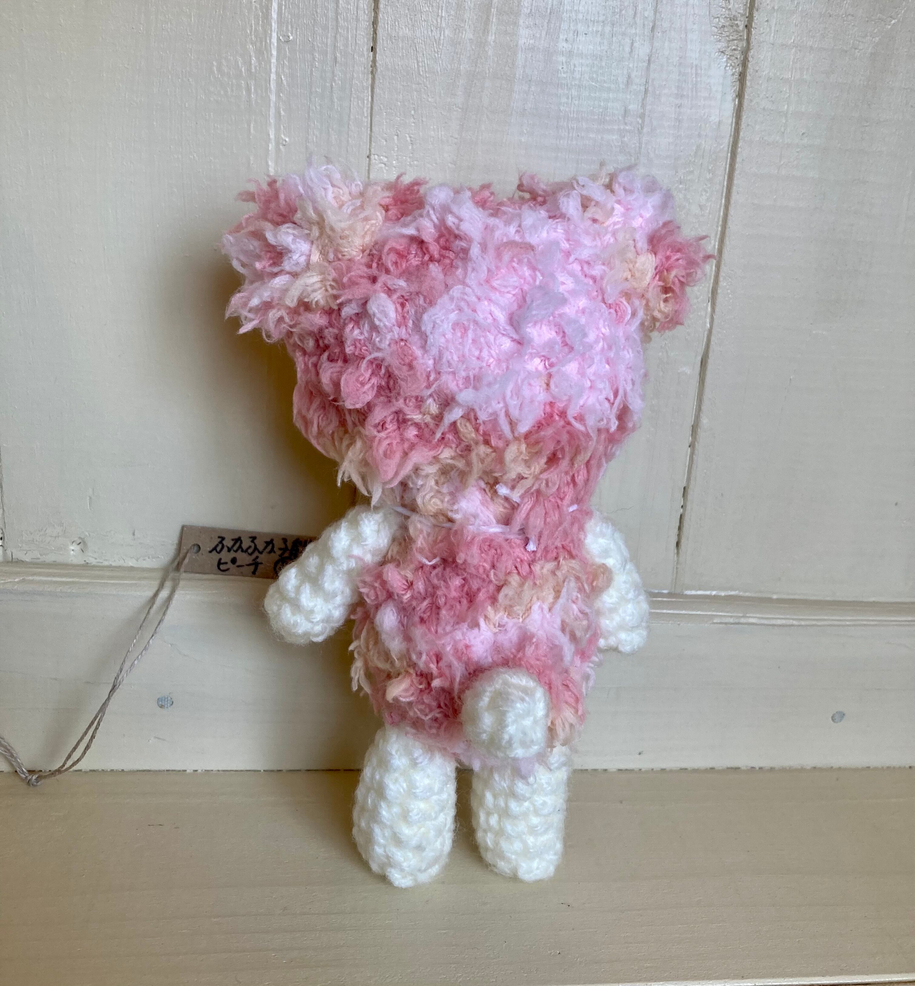 ふかふか子熊ちゃん」ピーチ⑤ / あみぐるみ くま 編みぐるみ
