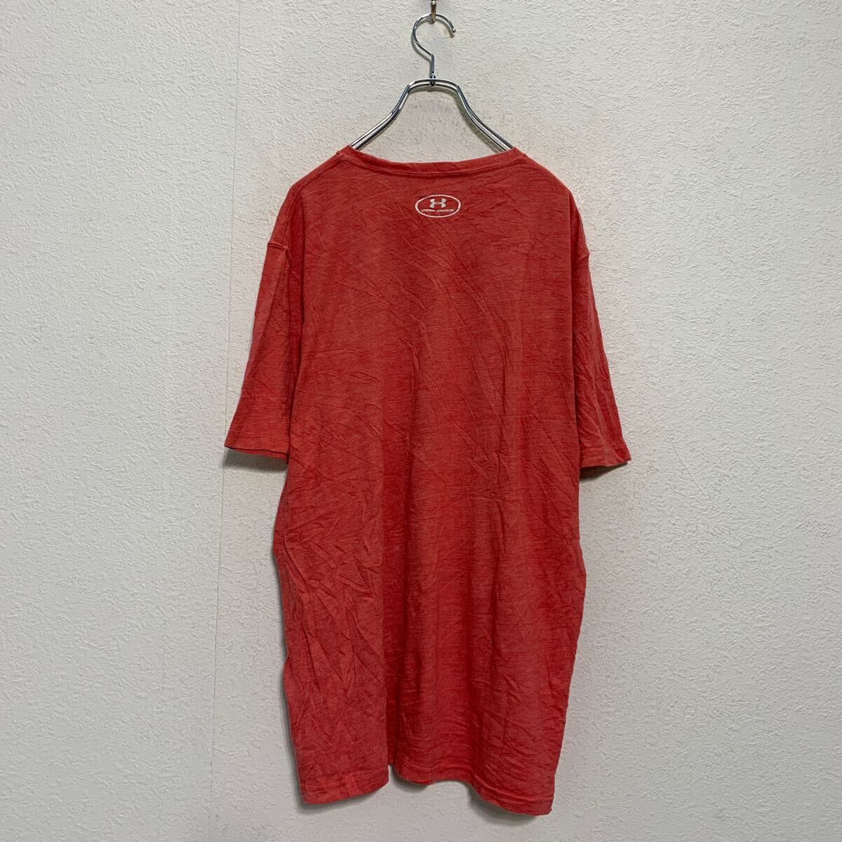 UNDER ARMOUR 半袖 プリントTシャツ XL レッド アンダーアーマー 