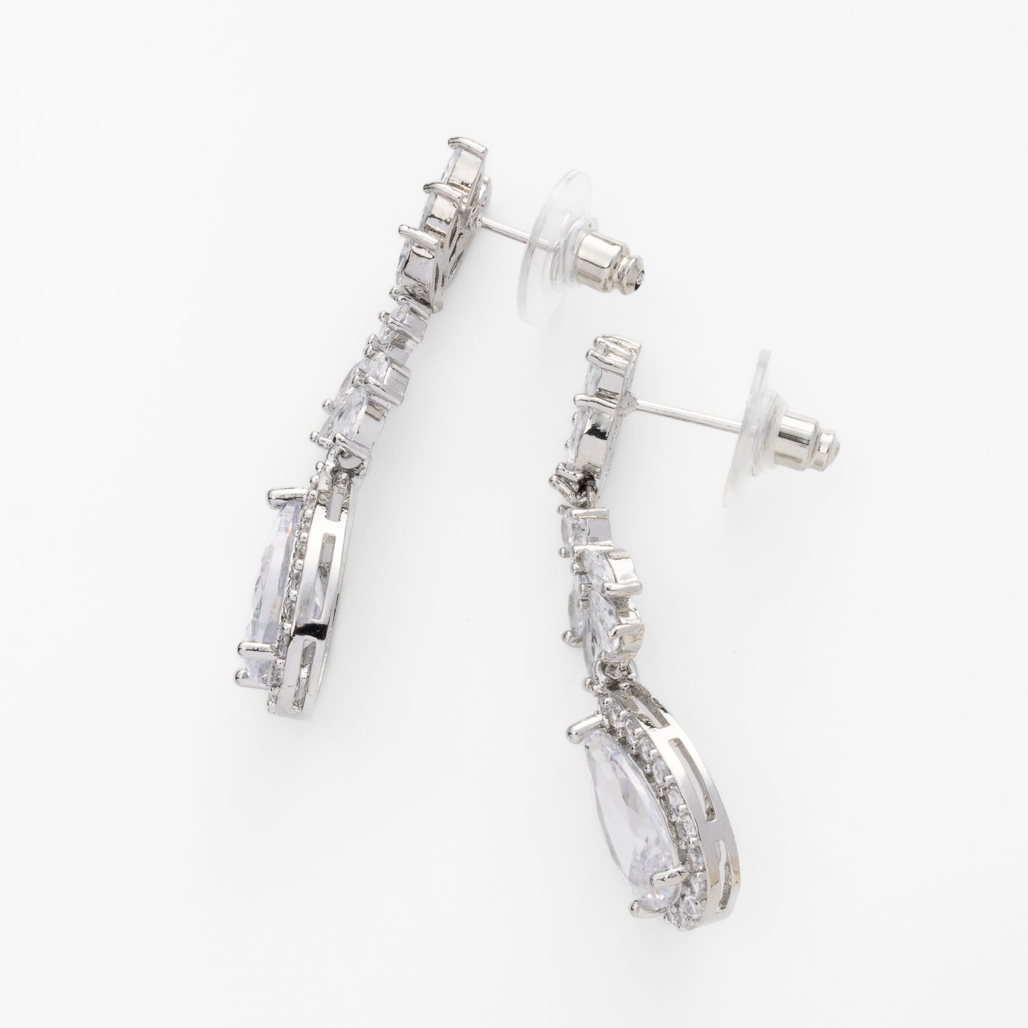 E-126 キュービックジルコニア Pear Shapeピアス | ウェディング