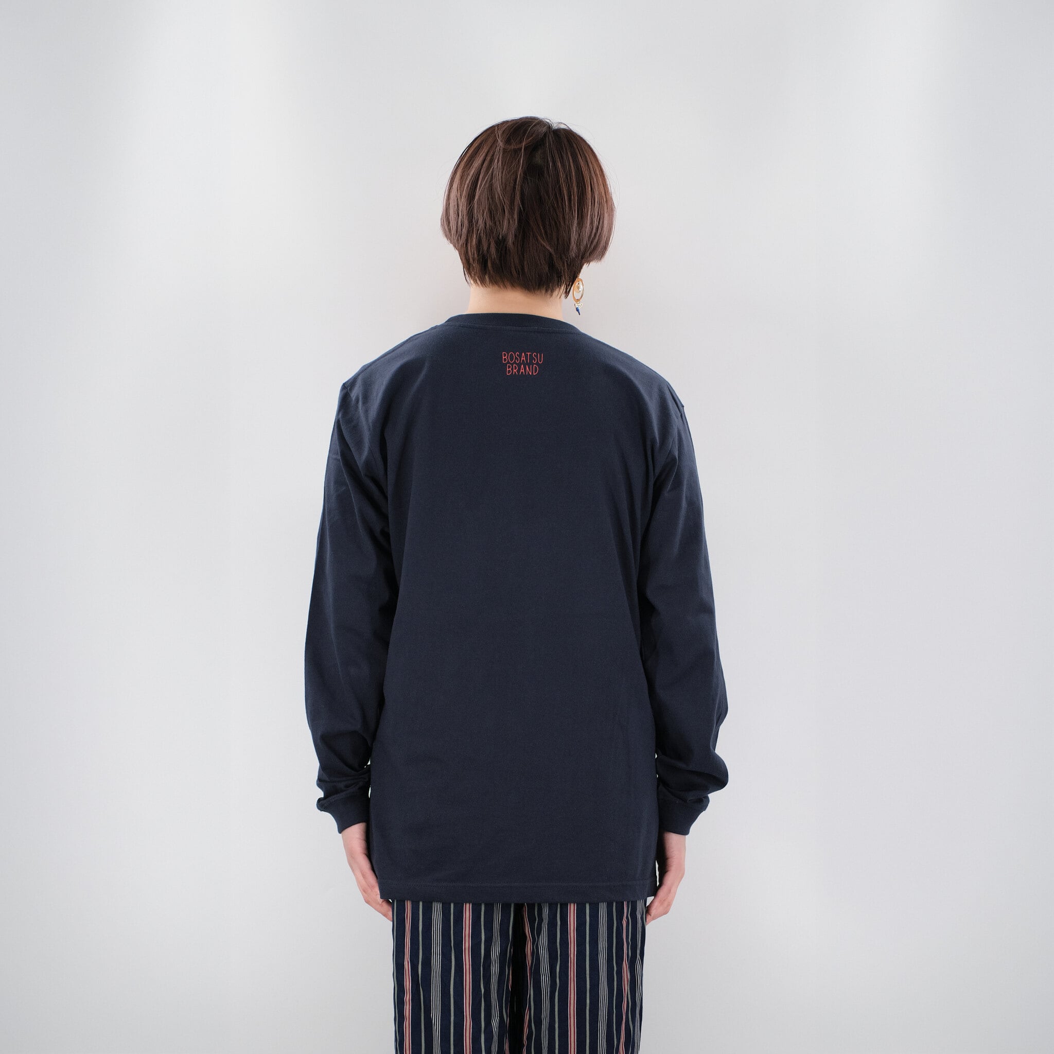 MIROKU 仏像 ロングスリーブ Tシャツ (プリント) 5.6oz サンドベージュ