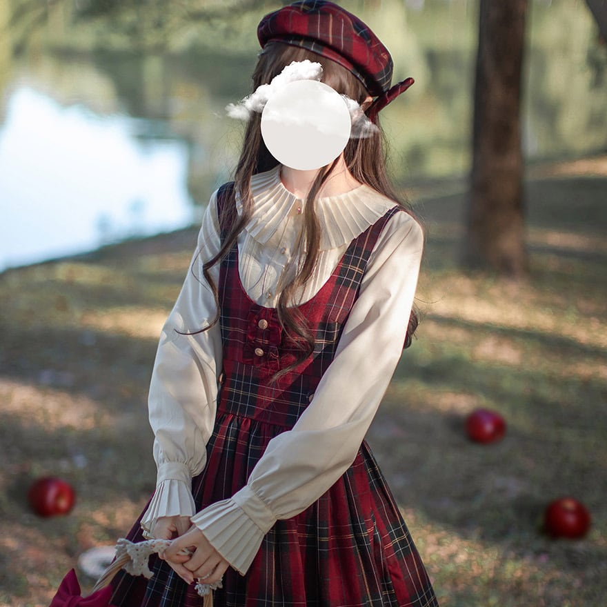 ゴスロリ通販 With U クラロリ ベレー帽 帽子 チェック柄 リボン 森