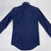 1 piu 1 uguale 3 ストライプ 長袖シャツ 4/ネイビー メンズ