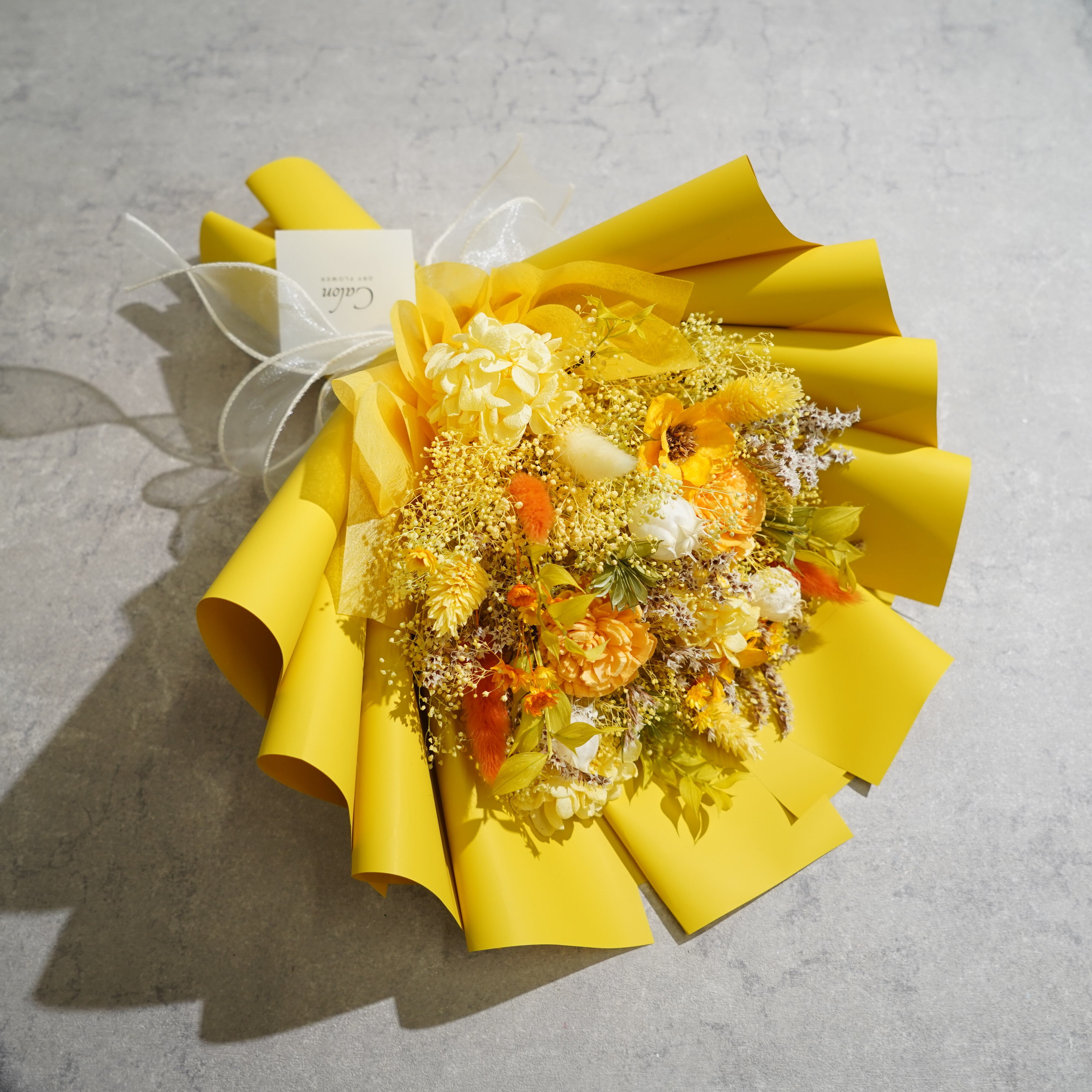 ドライフラワーの花束 Mサイズ イエロー M-429≪限定1点≫ | Calon
