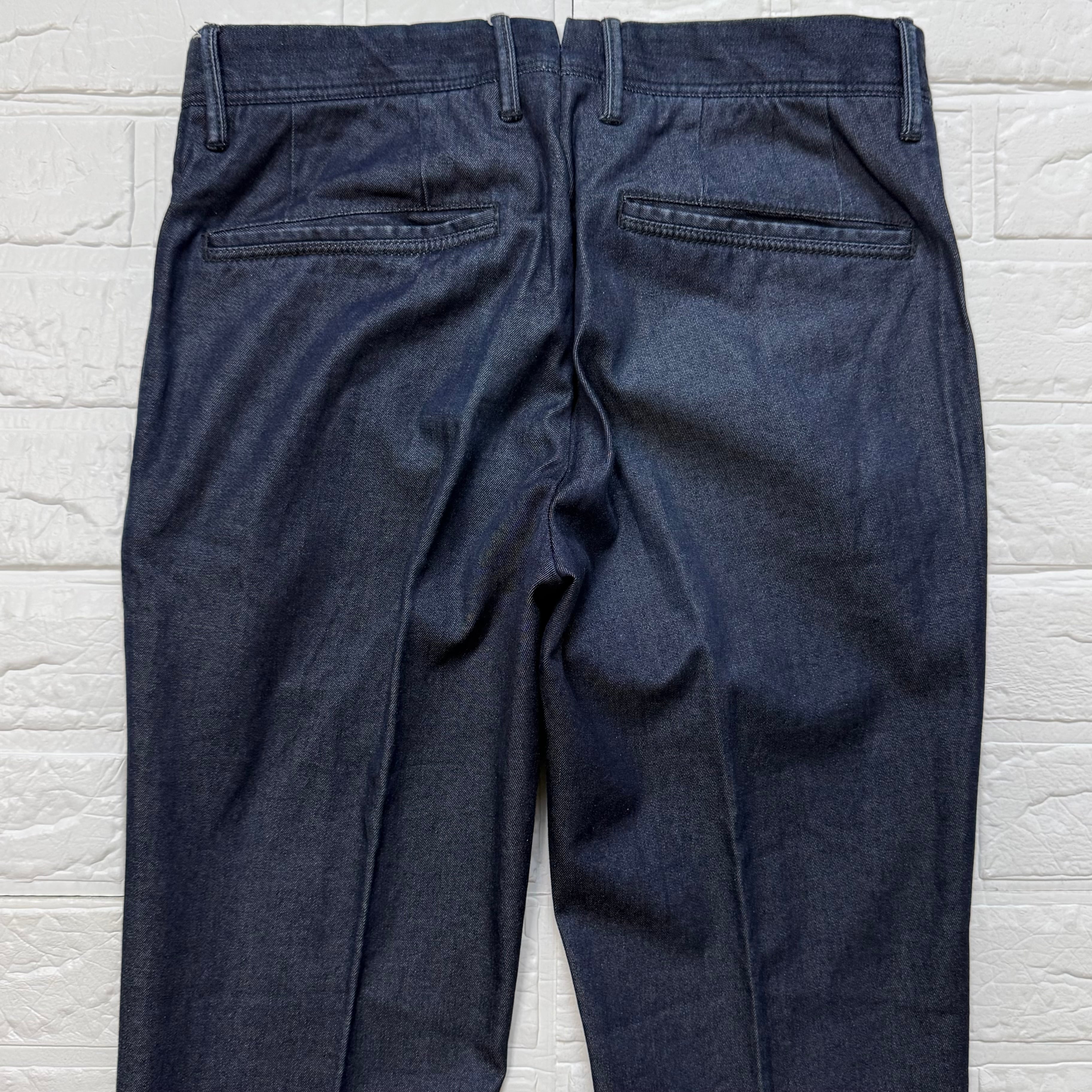 GTA Bayron 1プリーツ デニムスラックス (インディゴ、サイズ42、XS