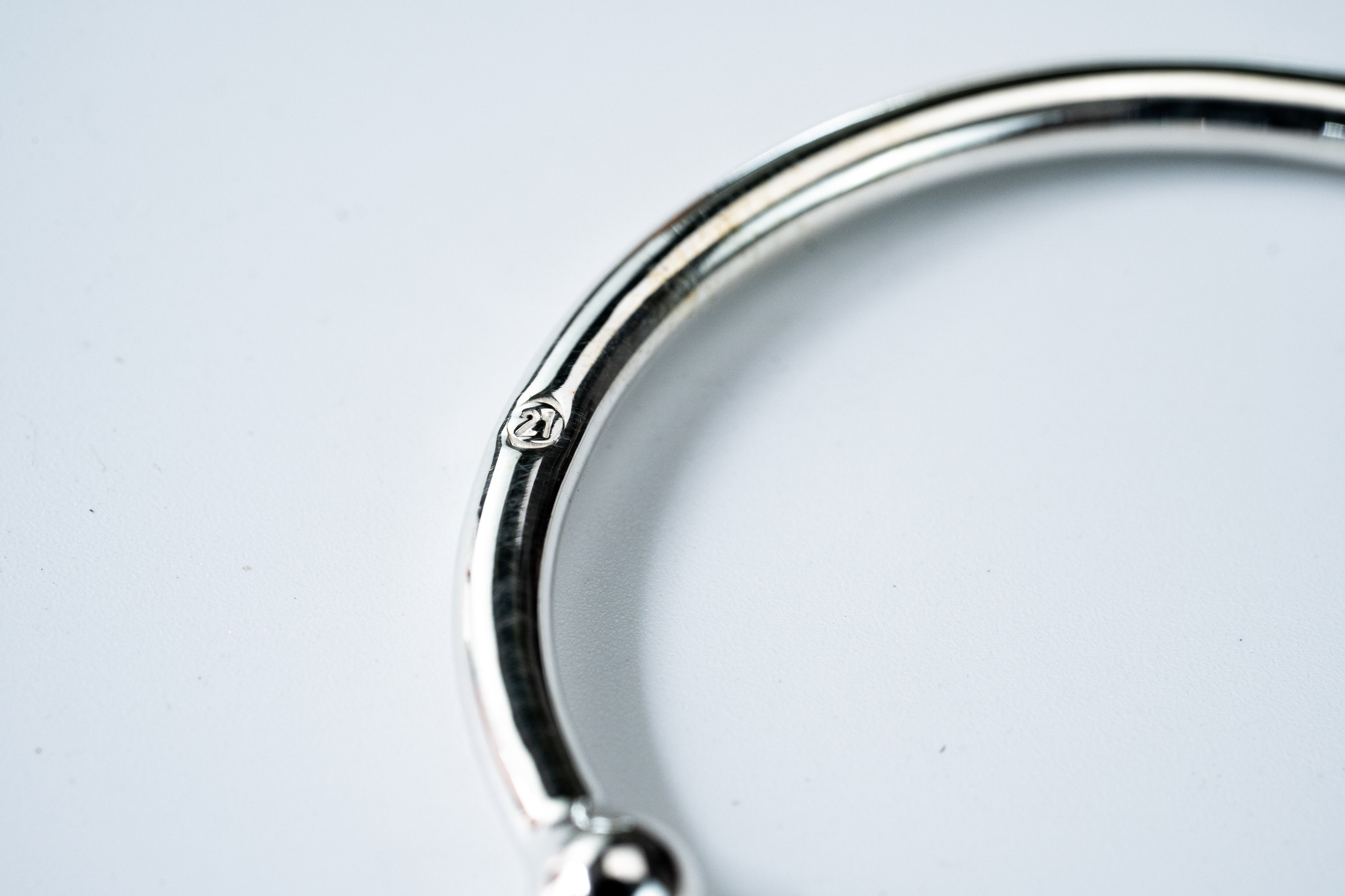 BN-059 Double ball bangle | WAKAN SILVER SMITH online store