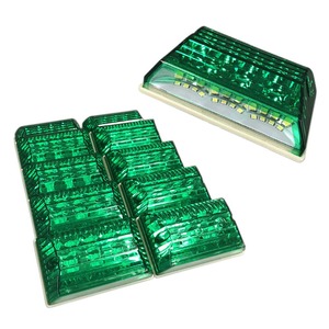 【努力特価】とっても明るいダウンライト搭載！高輝度LEDマーカー 高性能防水 24V サイドマーカー グリーン10個