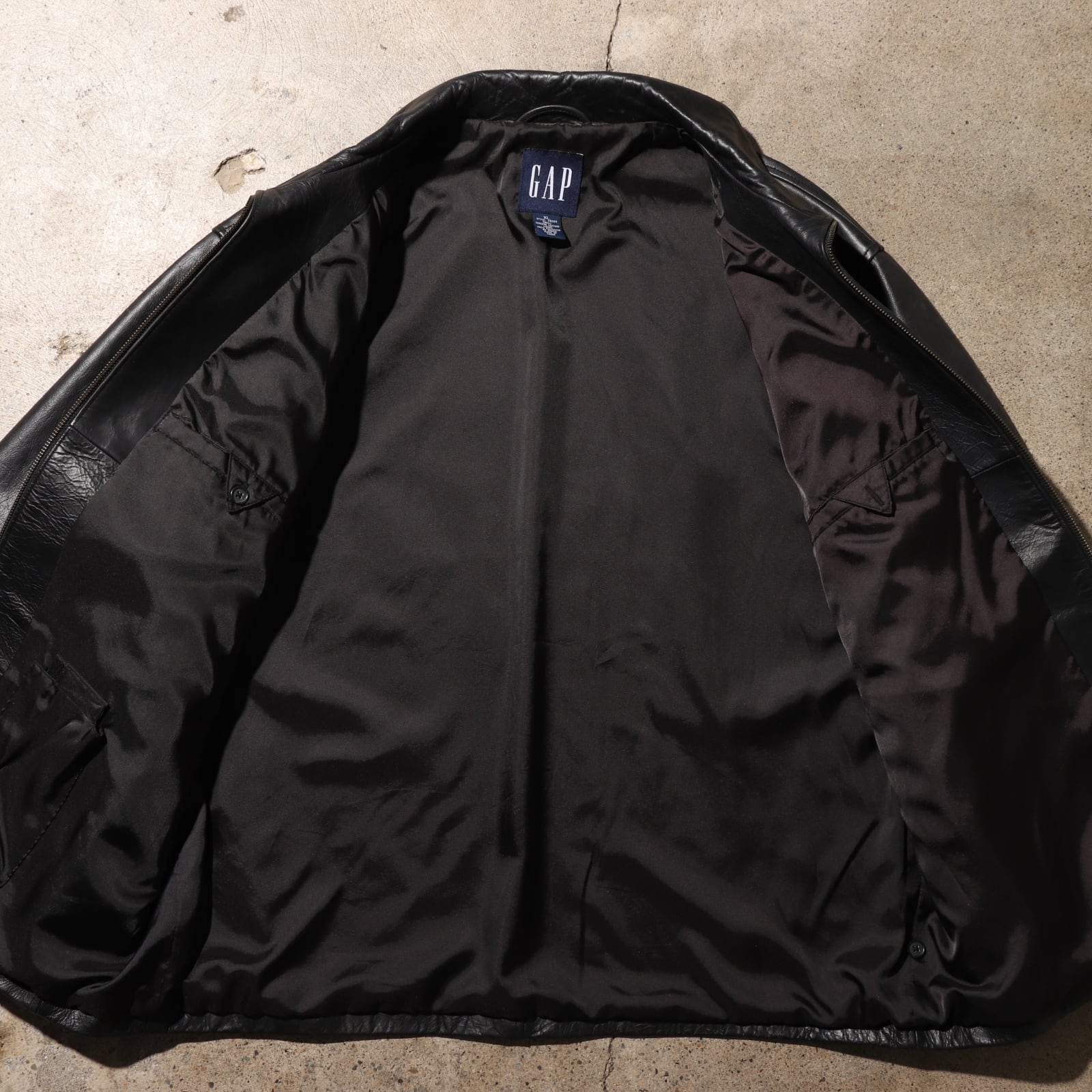 美品 XL OLD GAP 90s レザージャケット オールドギャップ 黒 本革 