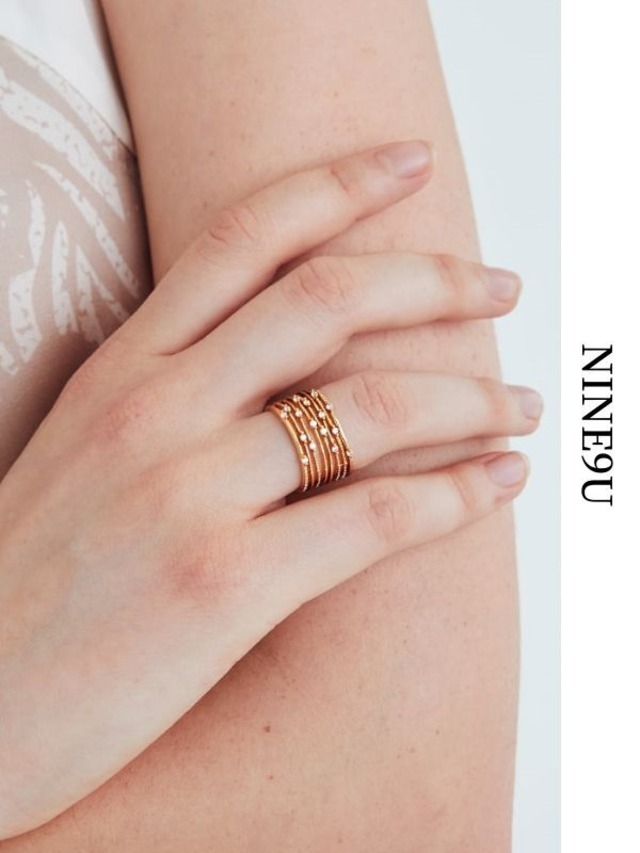 gorgeous zirconia cuff-ring【NINE-S5636】