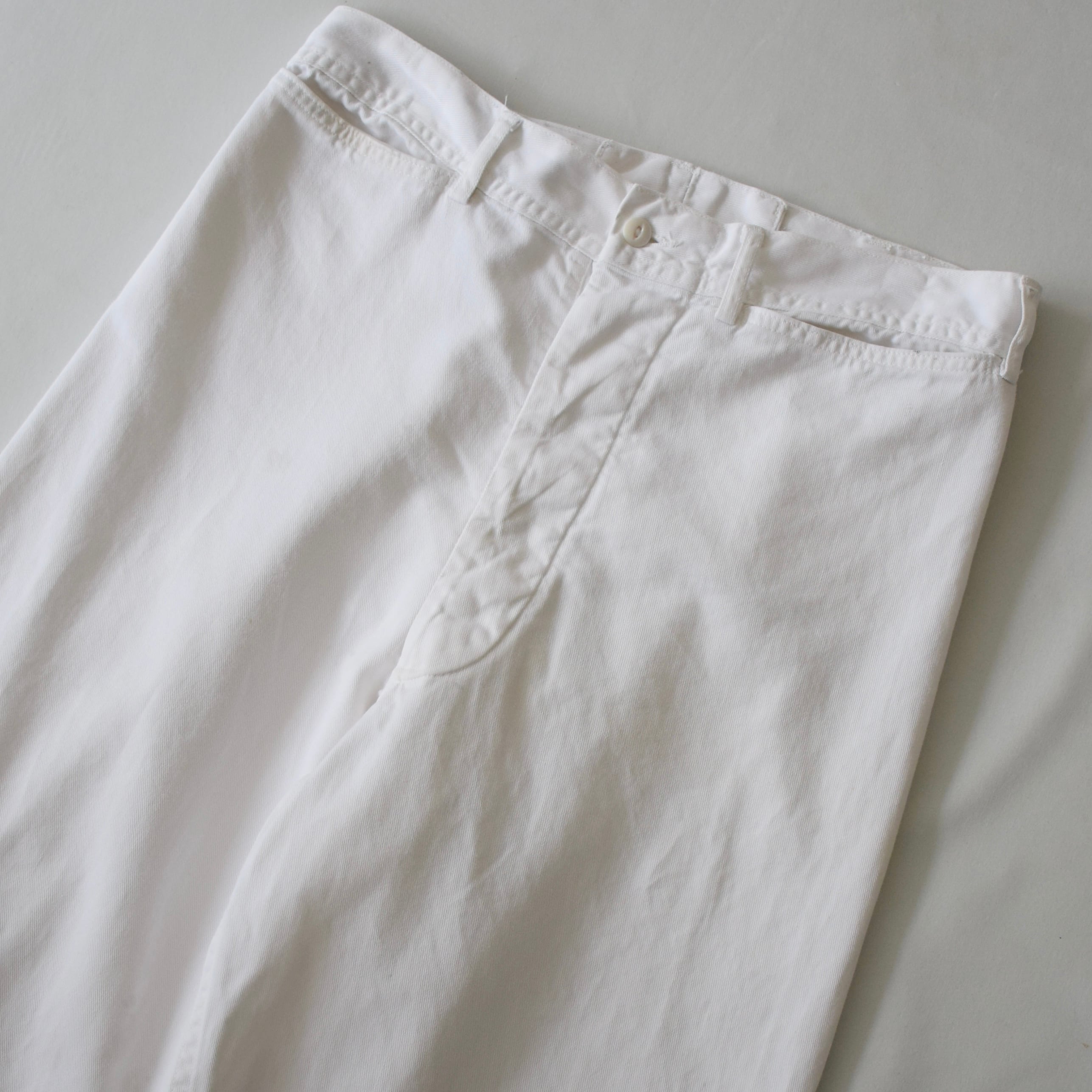 40~50's U.S.NAVY セーラーパンツ 巻きパン メンズ W30 L27 ホワイト