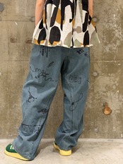 Splat　ペイントデニムルーズパンツ