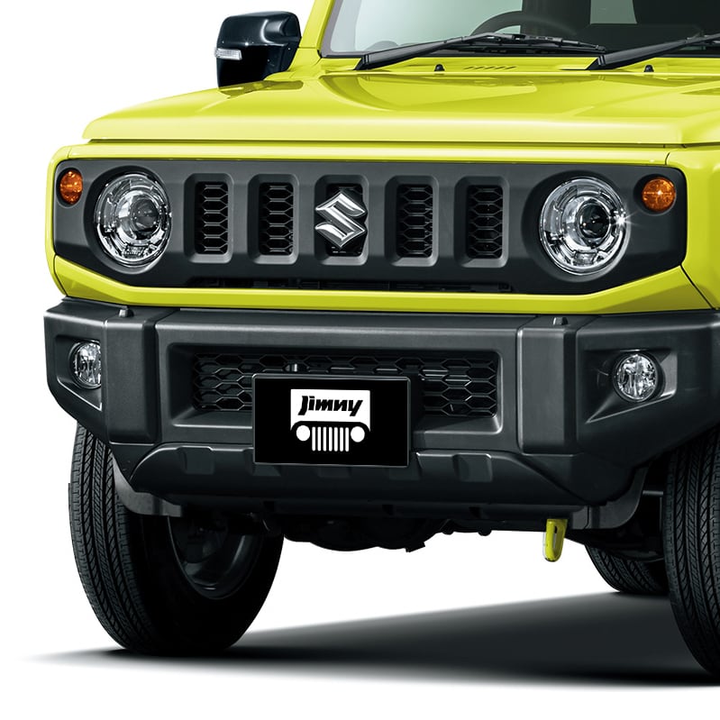 撮影用ナンバープレート隠し SUZUKI JIMNY 文字ブラック | ステッカー