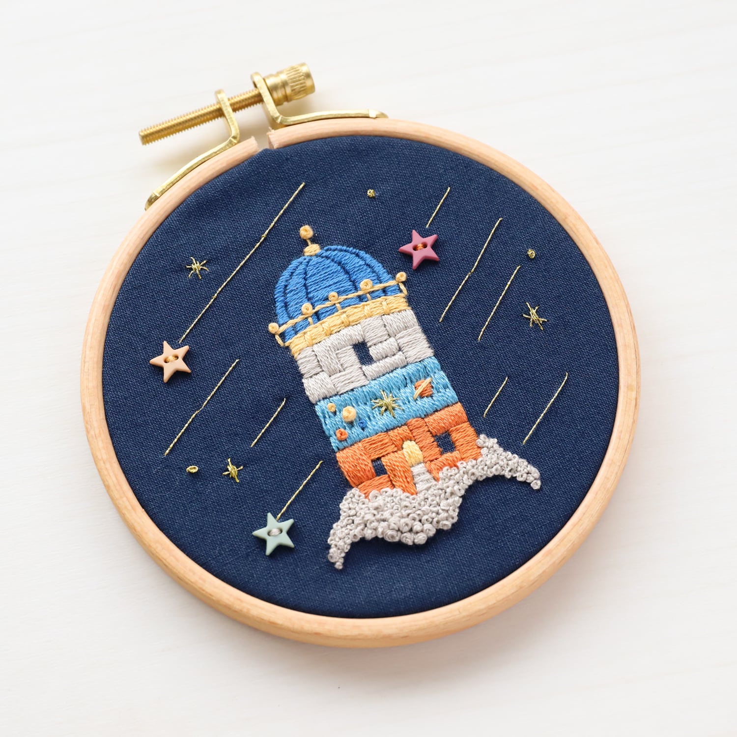 刺繍キット 星降る夜の街より「星降る天文台」《空想街雑貨店》 | 空想
