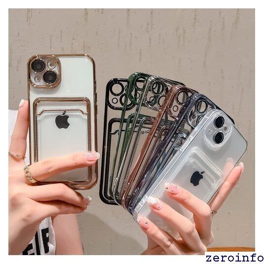 新品》 iPhone 12 Pro ケース クリア レンズ保護 ポケット付き カード 