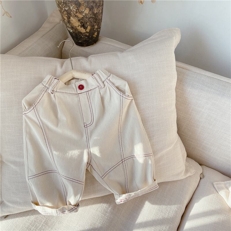 【即納】ぽわんシルエットのステッチパンツ|海外子供服|韓国子供服