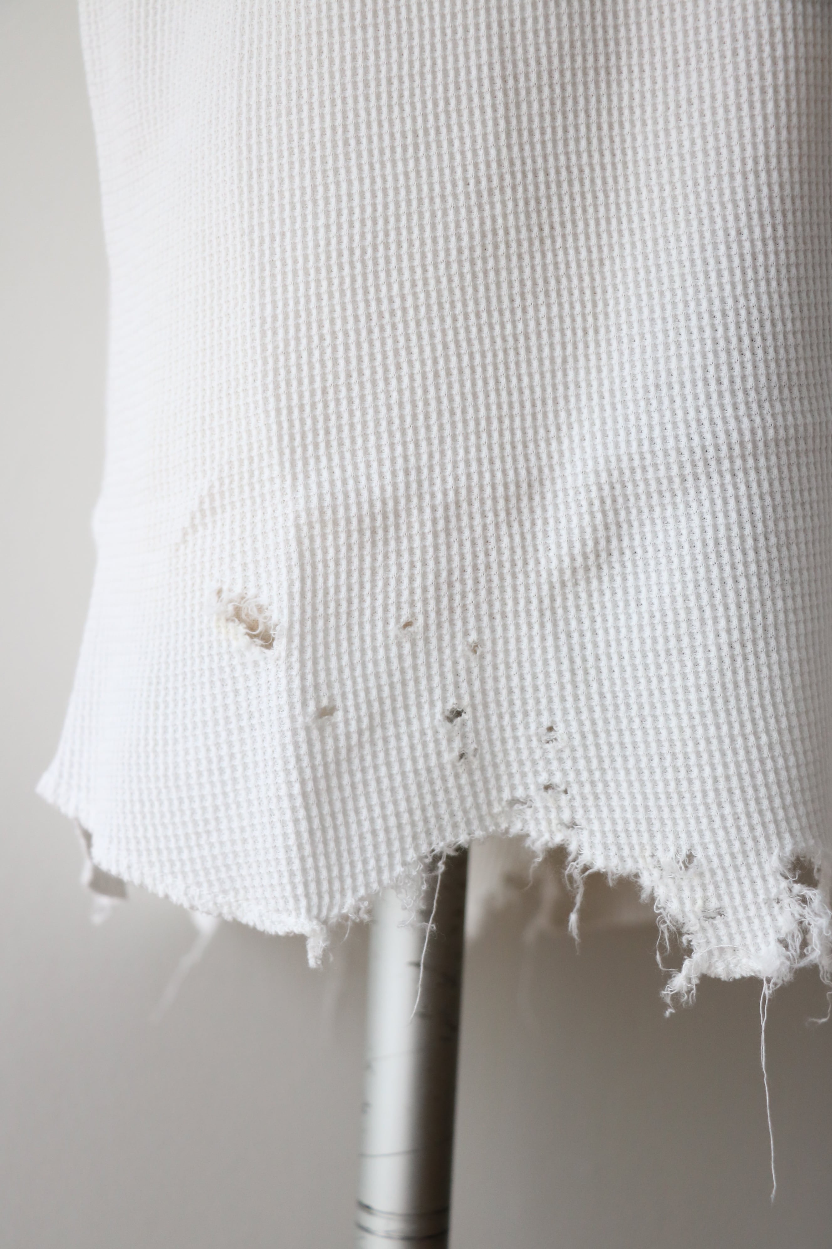 Ancellm - DAMAGE WAFFLE TANK TOP- / ANC-STD-CT04 / アンセルム