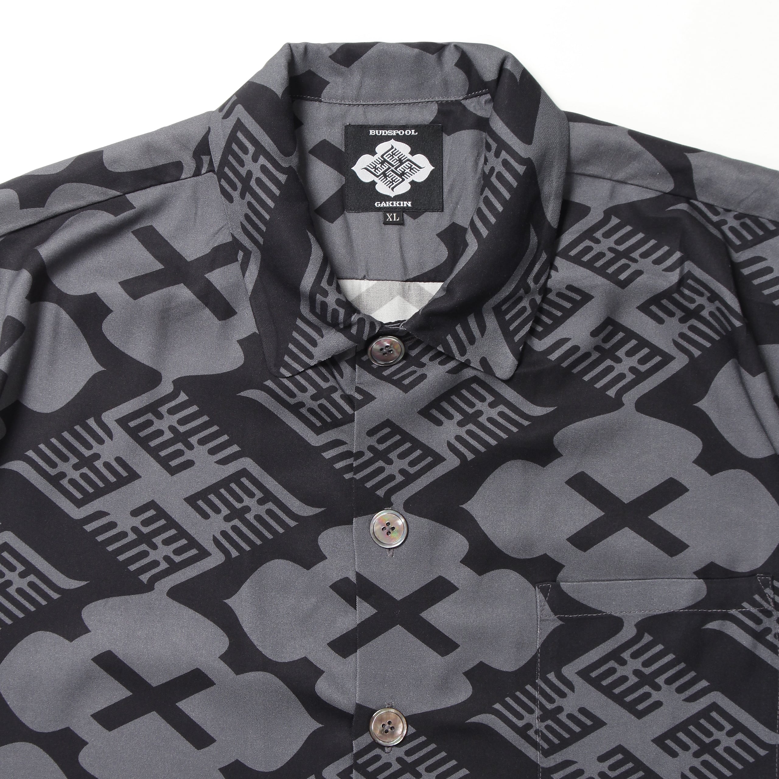 GAKKIN BUDSPOOL 花罰 麻 PATTERN SHIRT 舐達麻XL-