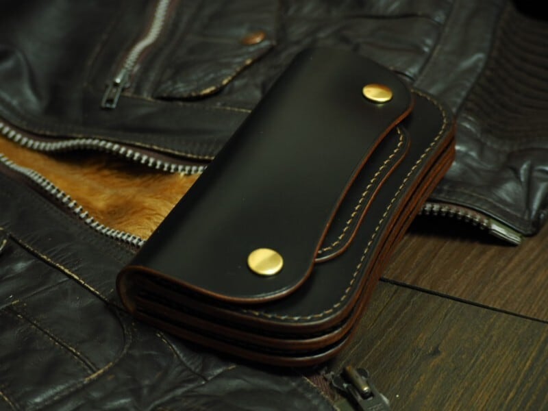 HORWEEN社クロムエクセル《BK》】 トラッカーウォレットtype1