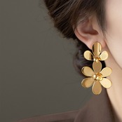 フラワー ドロップ ピアス  90036