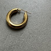 chubby hoop pierce/gold