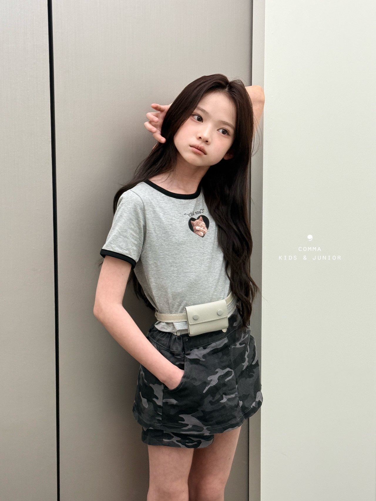 [COMMA] Heart Kitty Tee / [콤마] 하트냥이티