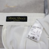 社交ダンス 衣装 スカート ホワイト系 チャコットロイヤルダンス Chacott ROYAL DANCE 白 無地 シンプル シフォン レッスン 練習 日本製 明るい 爽やか 上品 かわいい 透け感 ダンス衣装 オールホワイト