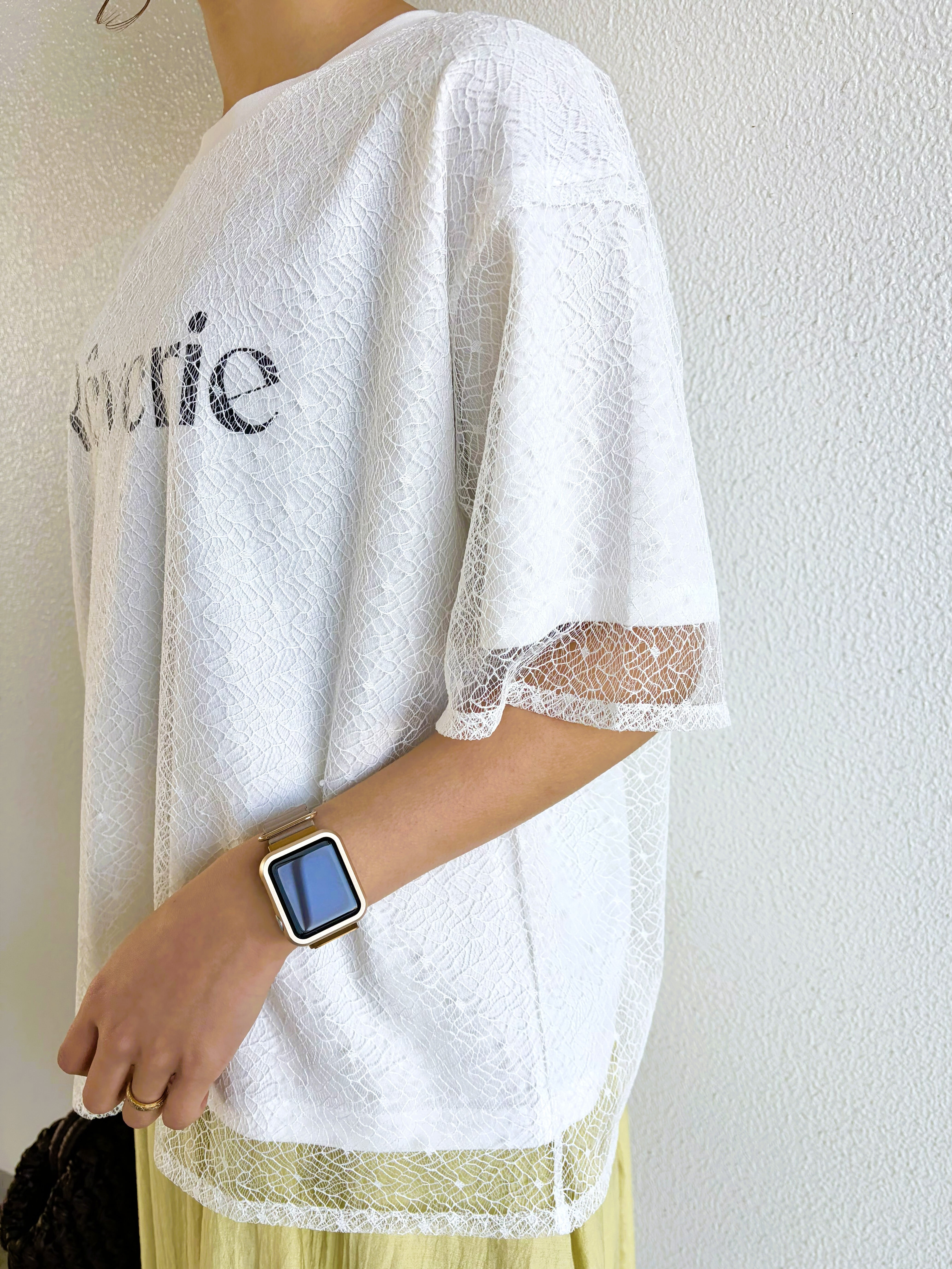 mt.U♡レース被布 9286KT】オーバーレースプリントTシャツ（9107-63062） | 9286 Fashion Lab