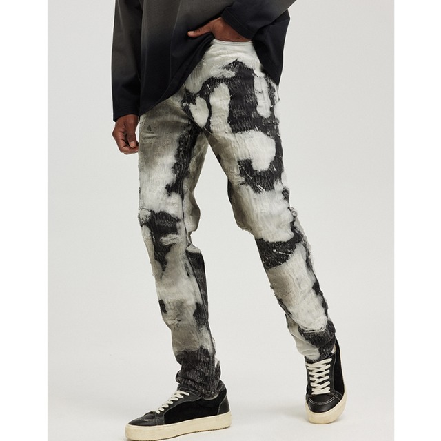 【DRIP1675】BNLS Washed Stitched Straight Denim