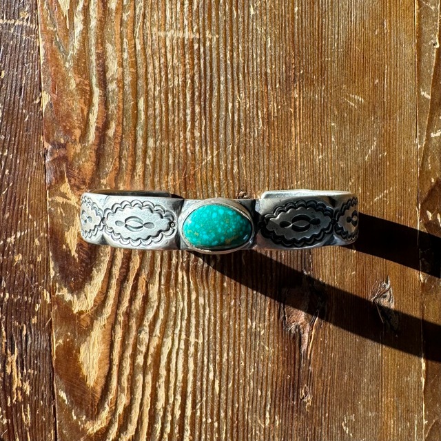 FTC Fox Turquoise Tufa Cast Ingot Cuff