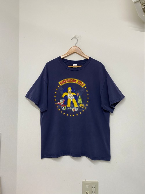 00s The Simpsons American Idle Print Tshirt/L-XL