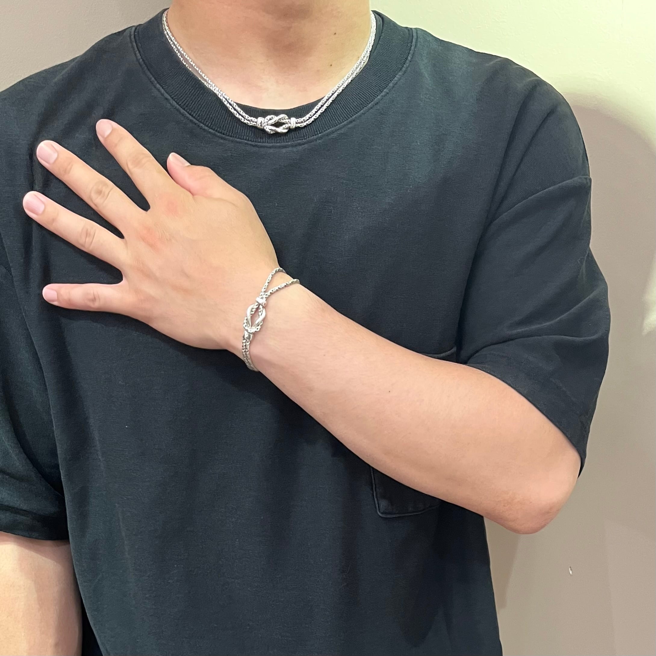 希少【TIFFANY&CO.】 2360 ティファニー ツイストダブルロープ