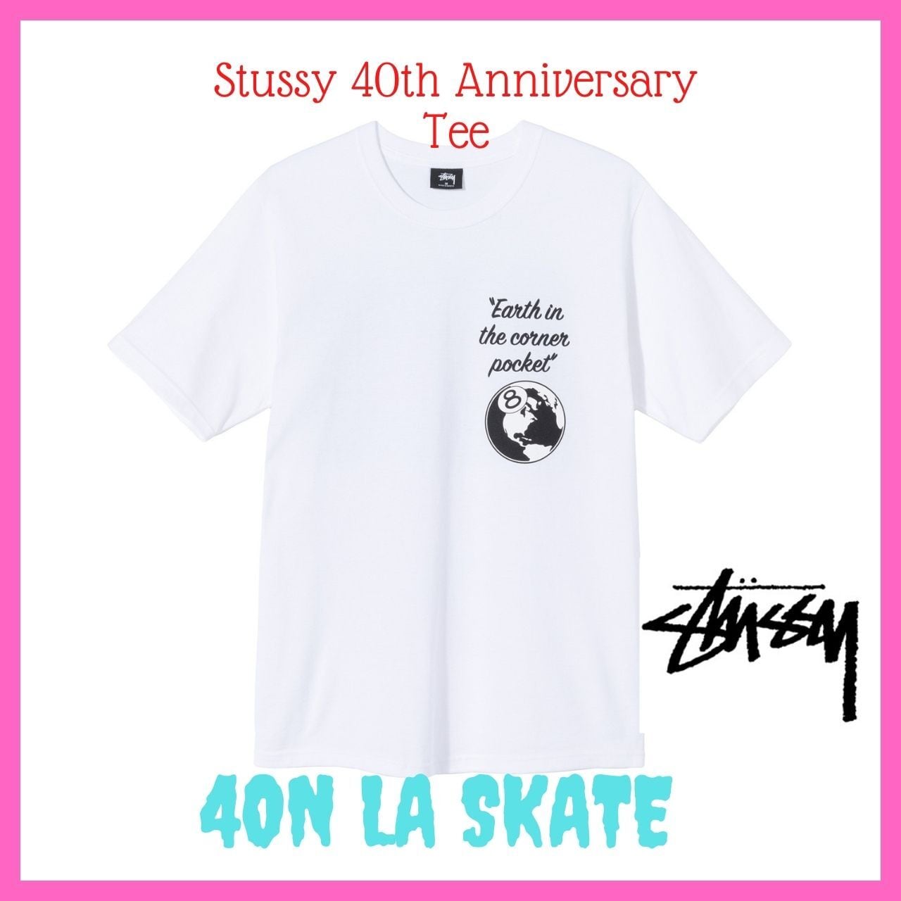 Stussy 40th Anniversary Tee White Mサイズ