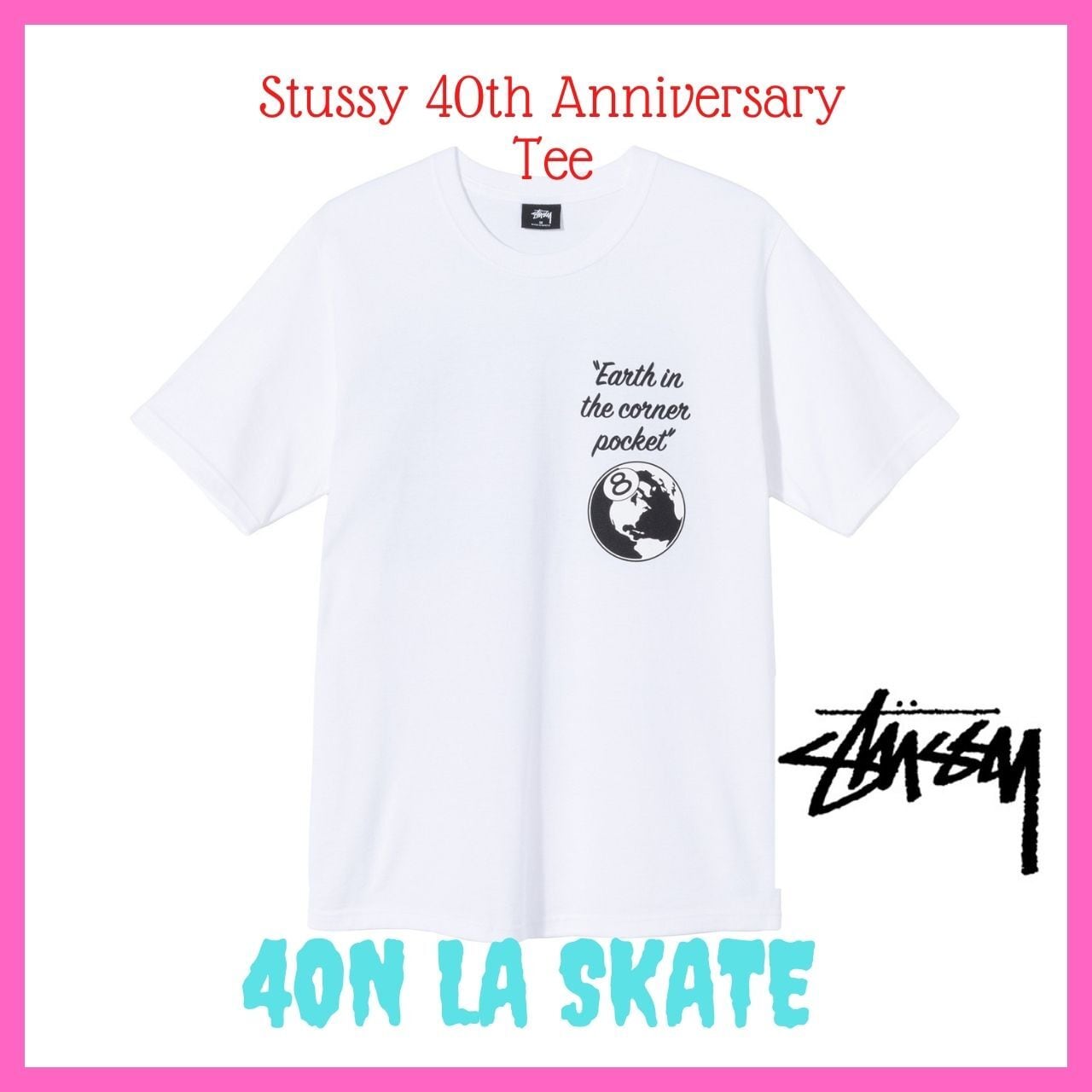 限定品！ステューシー40周年記念Tシャツ白　 Lサイズ