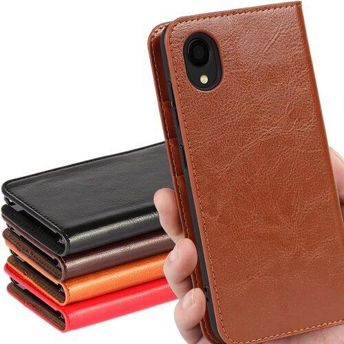 Galaxy A22 5G ケース 手帳型 マグネット無し 日本版 SC-56B ケース doo 対応 サムスン ギャラクシー A22 5G カバー A22 ケース galaxy SC56B ケース A225G スマホケース A22ケース 手帳型 適用 CASE iCoverCase マグネットなし スタンド機能 光沢加工 牛革 財布型 カード入れ ライトブラウン 1209