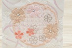 №7630-43K 特小 白揃え 雪花 金刺繍 花かすみ房桃 クリスタルスタンド thumbnail 3