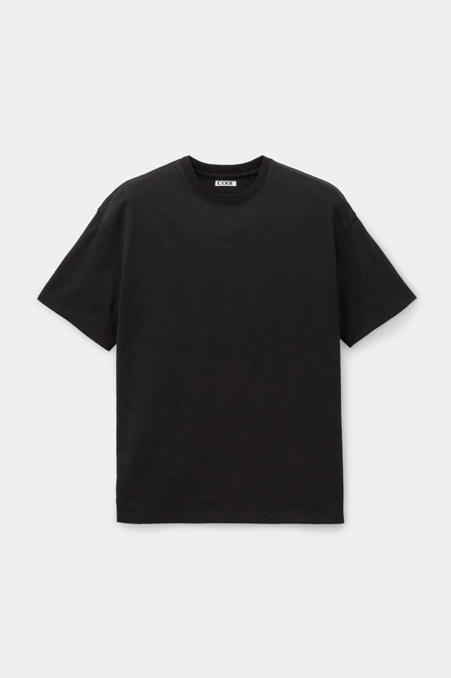 [COOR] Supima cotton semi-oversized T-shirt (Black) 正規品 韓国ブランド 韓国通販 韓国代行 韓国ファッション クール クーア クアー 日本 店舗