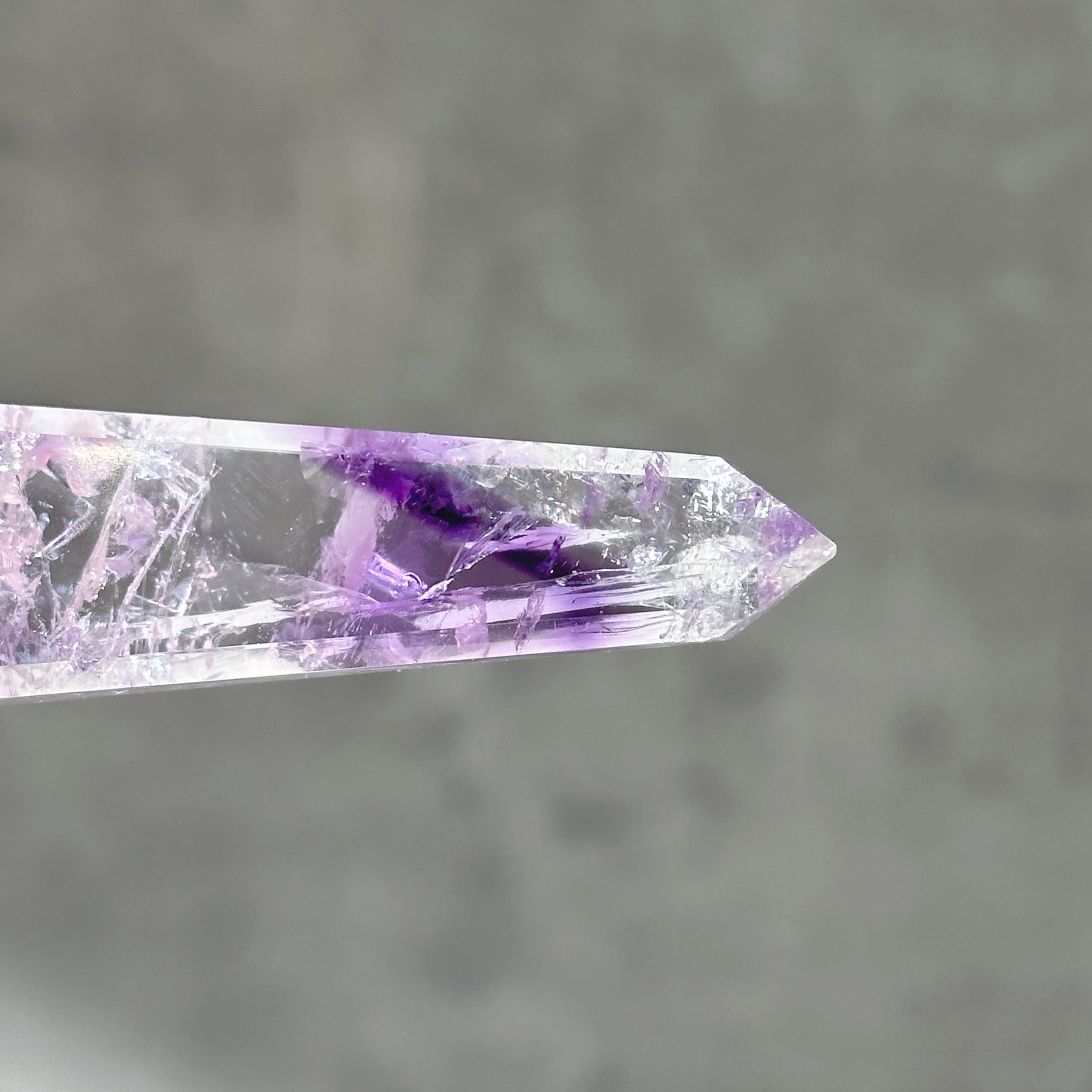 透明感・虹◎ファントムアメジスト オベリスク03◇Phantom Amethyst