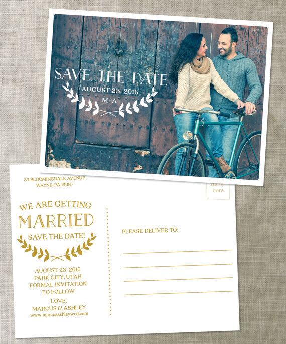 ヴィンテージ】オーダーメイド♥︎海外風セーブザデートカード│SAVE