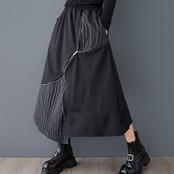 イレギュラー ジップ ロングスカート 00027