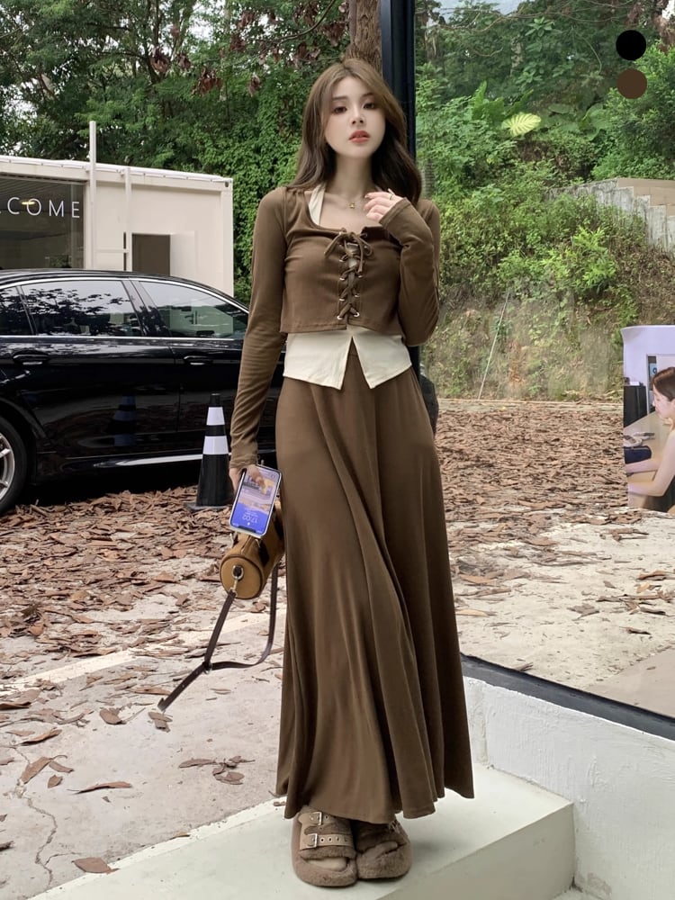 フロントタイデザインスリーピースコーディネートセットアップ