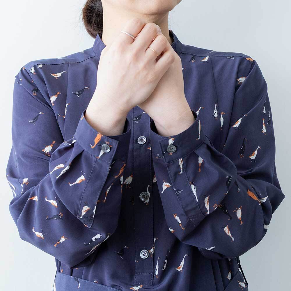 Blanc Bleu Minuit アヒルptスタンドネックワンピース | LASQ store