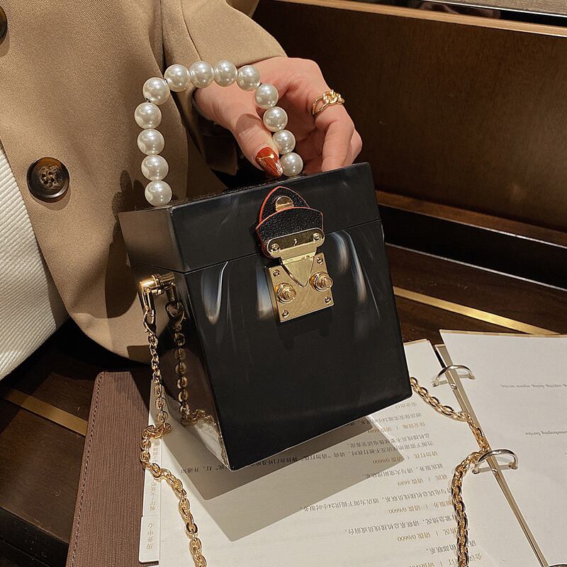 スタイルパールチェーン 真珠 メッセンジャーバッグ Tiancai_Wing_Bag77565346524