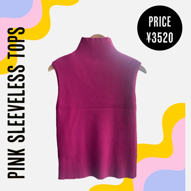 Pink sleeveless tops