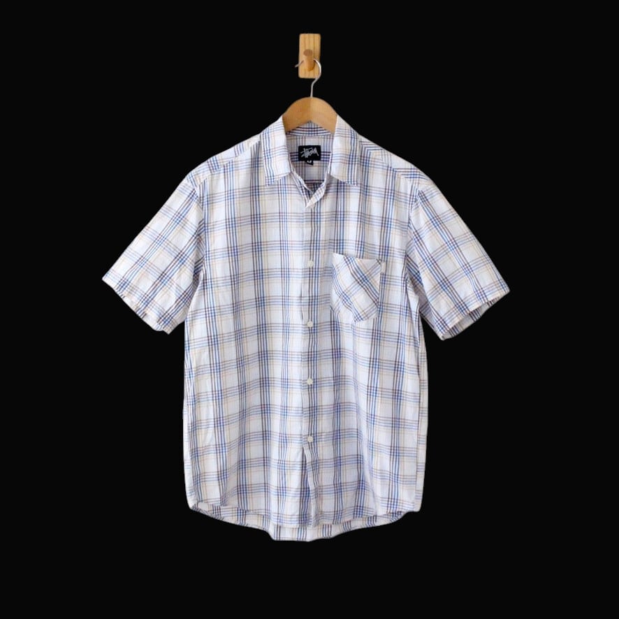 Stussy チェック柄 半袖シャツ M 中古・古着通販】stussy