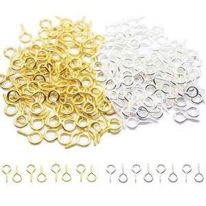 【新着特価】サムコス ネジヒートン uvレジン アクセサリー パーツ 金具 ハンドメイド DIY 用 手芸用品 手作り 4*8mm (ゴールド*約50個+シルバー*約50個)