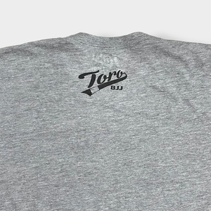 【TORO BJJ】Tシャツ 格闘技用品 プリント バックロゴ 半袖 グレー t-shirt  LARGE us古着